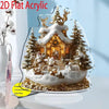 Snowman & Christmas House Acrylic Ornament – image 3