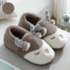 Pink Reindeer Plush Christmas Slippers – image 2