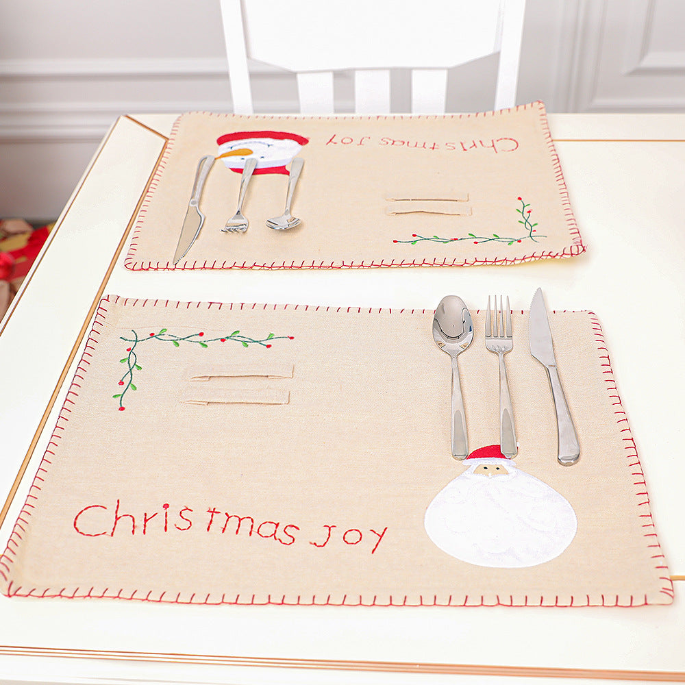Santa & Snowman Christmas Placemat – image 2