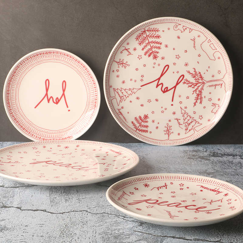 Illustrated Bone China Christmas Plates – image 2