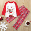 Baby Reindeer Romper, Plaid Trousers & Hat Set – image 2
