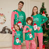 Family Green Santa Merry Christmas Stripe Pyjamas