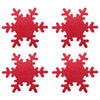 Red Snowflake Laser-Cut Place Mats, Set of 4
