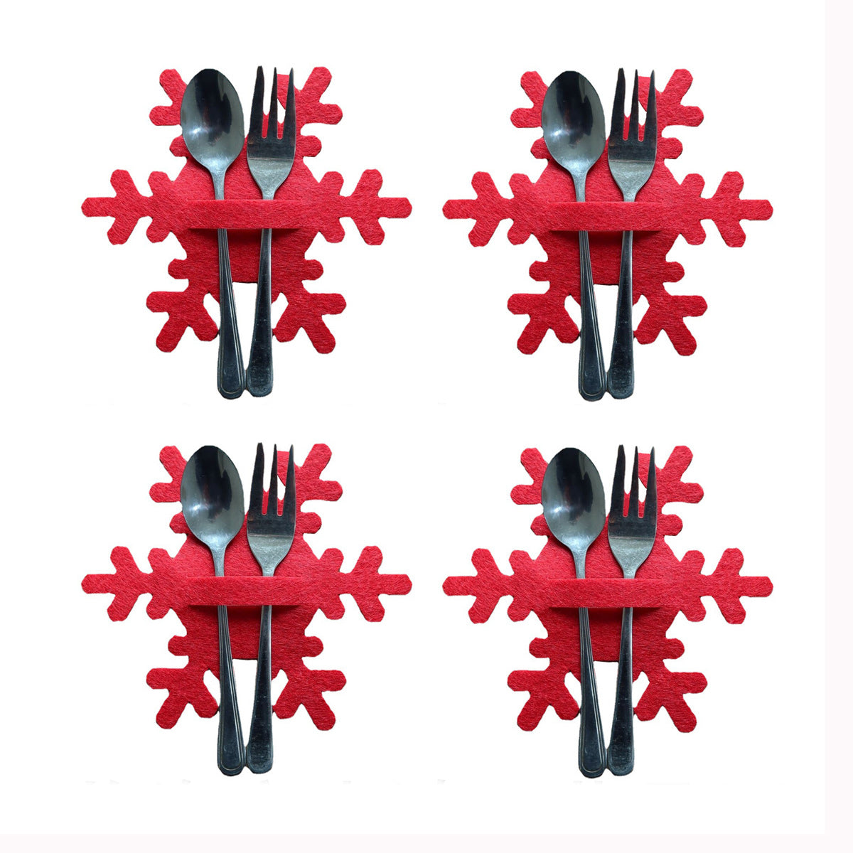 Red Snowflake Laser-Cut Place Mats, Set of 4 – image 5