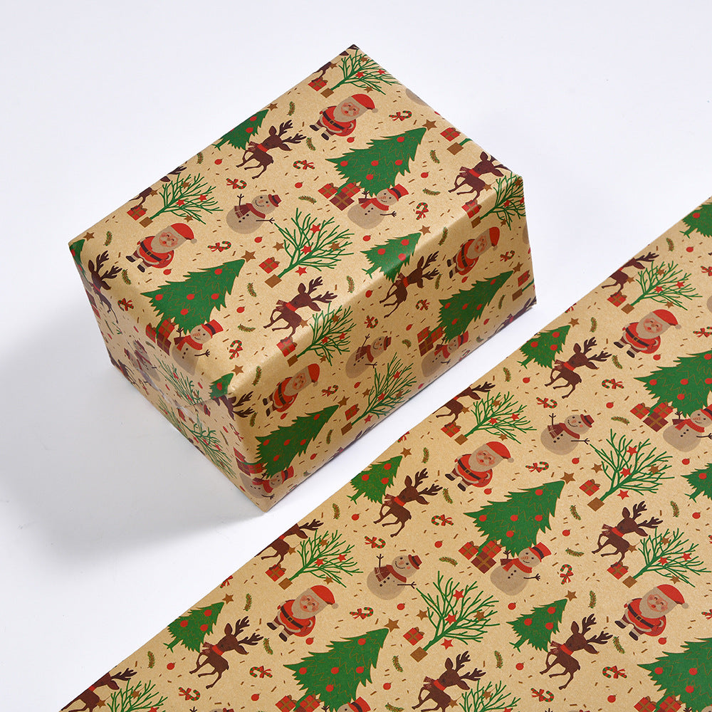 Cartoon Christmas Kraft Gift Wrap – image 3
