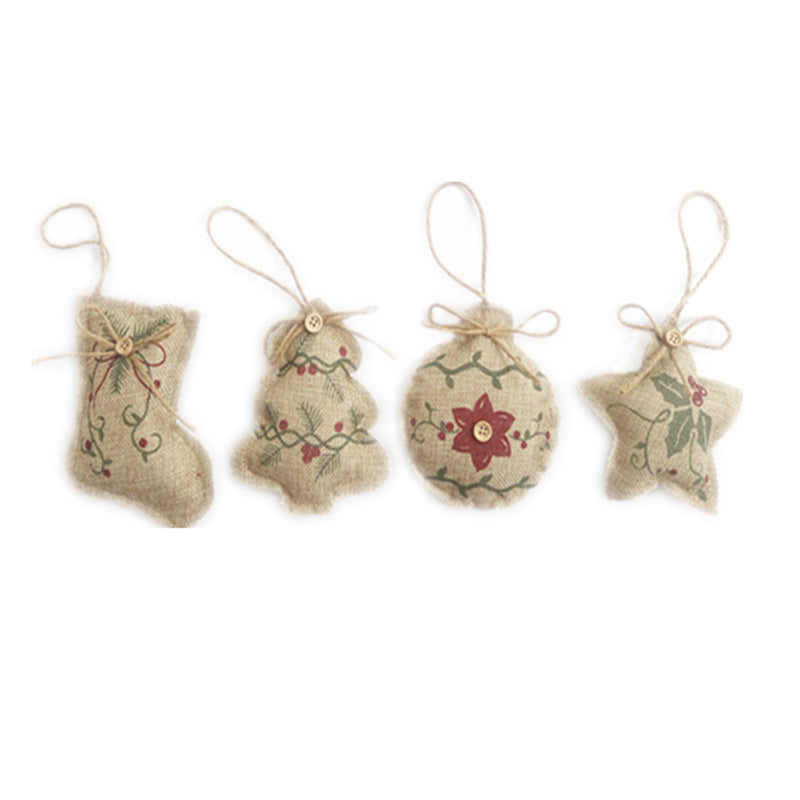 Burlap Christmas Hanging Ornament