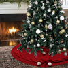 Wine Red Christmas Tree Skirt, 120 cm – image 2