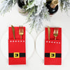 Felt Christmas Cutlery Pockets – Red, Green & Grey