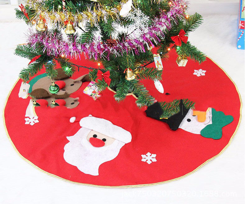 Red Christmas Tree Skirt, 100 cm