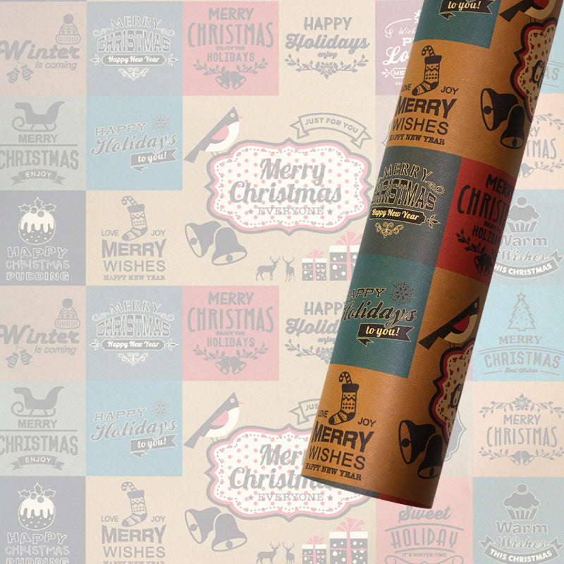 Retro Christmas Kraft Gift Wrap – image 4