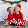 Family Red Top & Candy Stripe Christmas Pyjamas – image 2