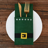 Felt Christmas Cutlery Pockets – Red, Green & Grey – image 2