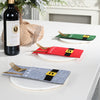 Felt Christmas Cutlery Pockets – Red, Green & Grey – image 5