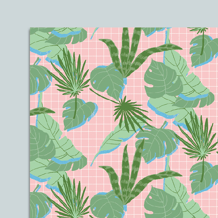Tropical Print Gift Wrap, 50 × 70 cm