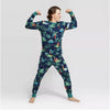 Family Navy Dinosaur Christmas Pyjamas with Dog Outfit – image 2