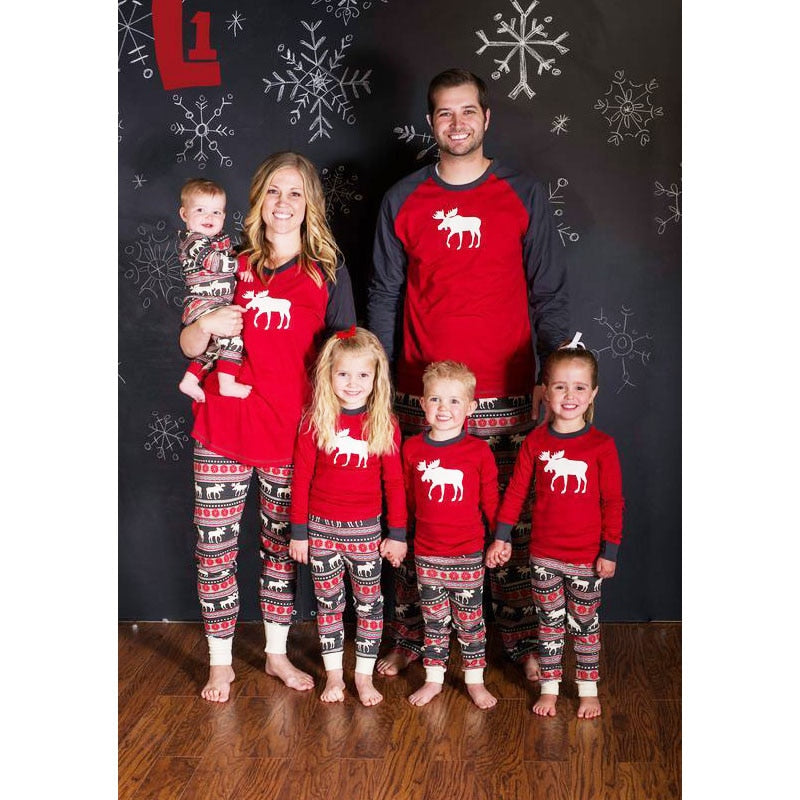 Family Red Moose Raglan & Fair Isle Pyjamas – image 5