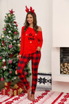 Women's Slogan Top & Plaid Christmas Pyjamas – image 3