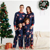 Family Navy Santa Print Christmas Pyjamas