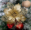Glitter Christmas Wreath Decoration, 16 cm