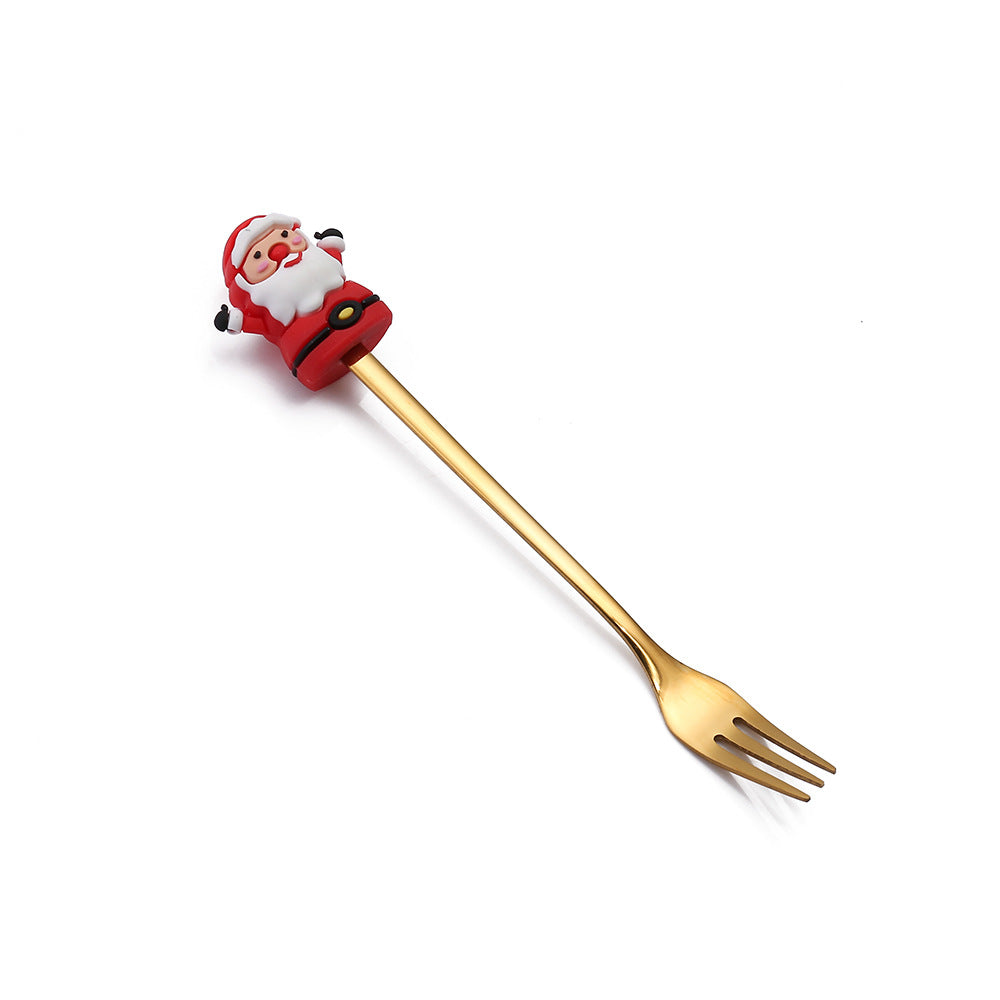 Gold Cat Paw Christmas Dessert Spoon & Fork – image 4