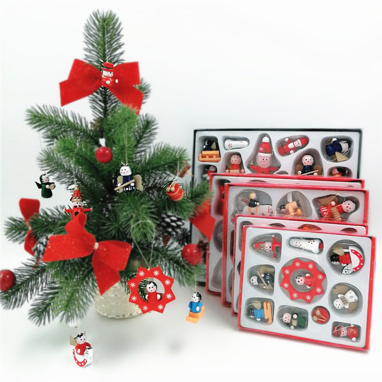 Wooden Christmas Scene Decoration