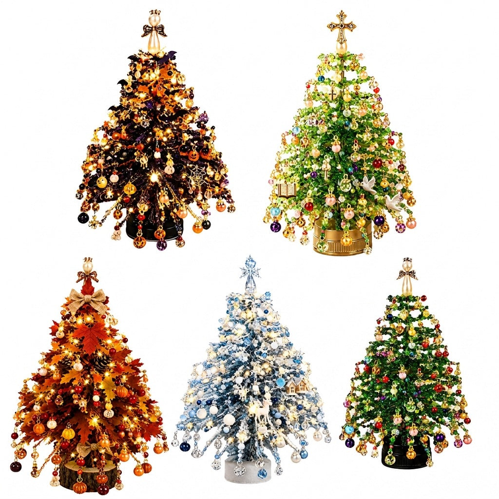 DIY Beaded Christmas Tree Kit – Tabletop Tree – image 5