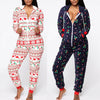 Women's Red Fair Isle Zip-Up Christmas Onesie – image 3