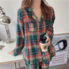 Green Tartan Button-Up Christmas Pyjamas – image 3