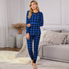 Women's Blue Buffalo Plaid Christmas Pyjamas
