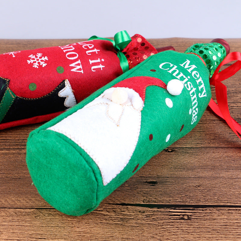 Christmas Wine Bottle Gift Cover – image 4