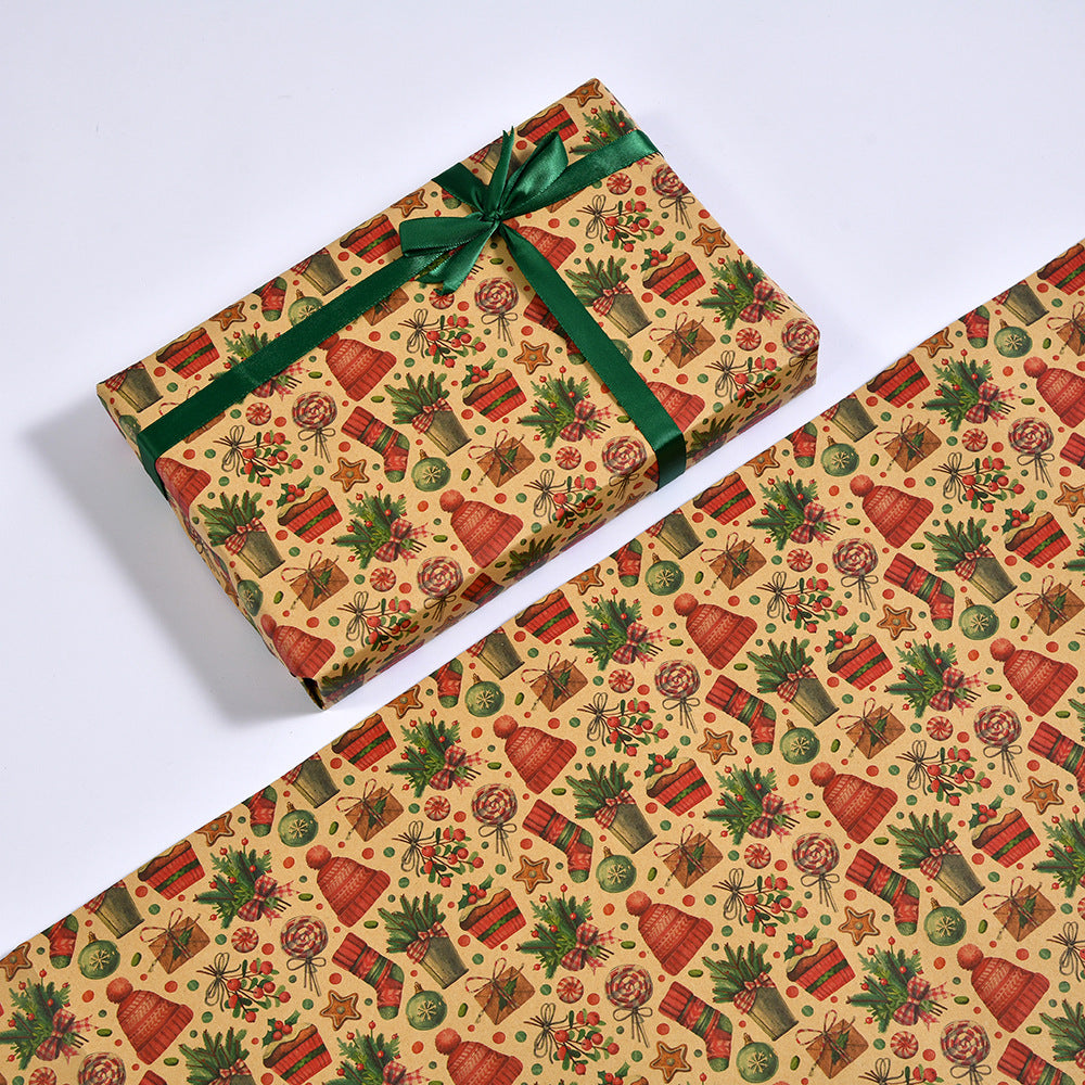Santa Christmas Kraft Gift Wrap – image 5