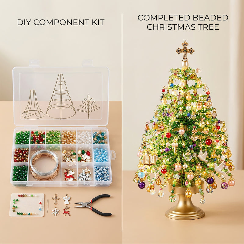 DIY Beaded Christmas Tree Kit – Tabletop Tree