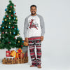 Family Grey Reindeer Raglan Christmas Pyjamas – image 4