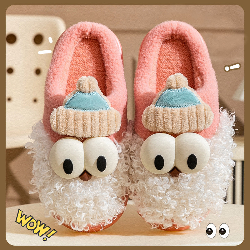 Googly-Eye Gingerbread Santa Plush Slippers – image 4