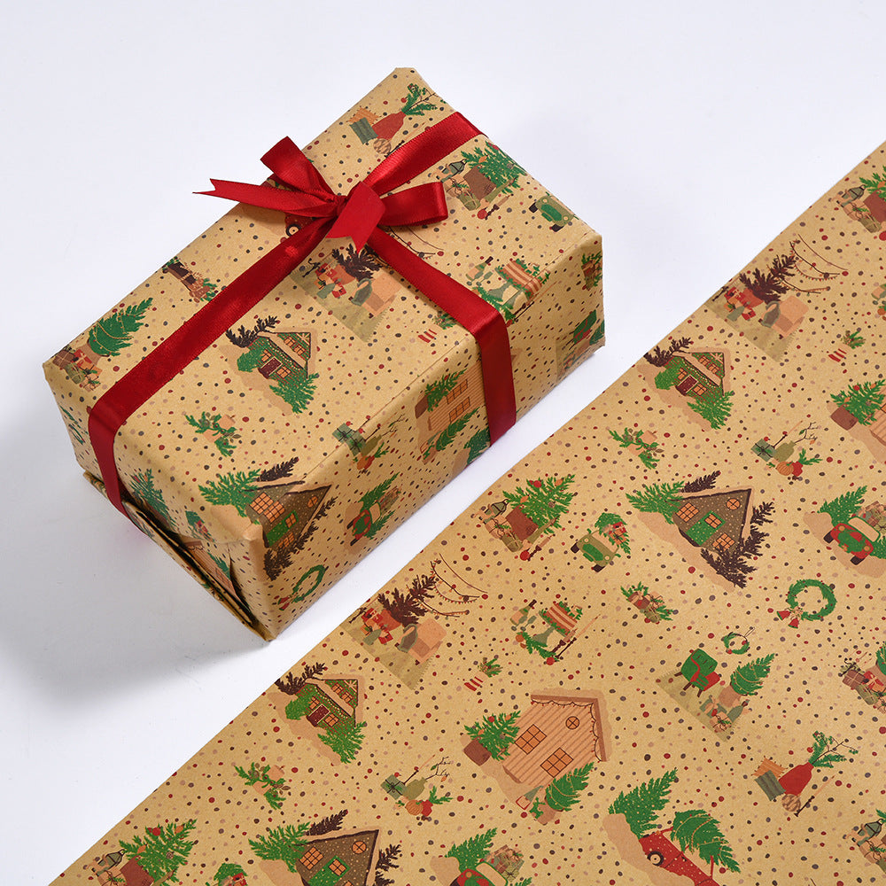 Cartoon Christmas Kraft Gift Wrap – image 5