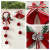 Burgundy Flocked Christmas Ornament