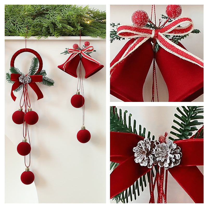 Burgundy Flocked Christmas Ornament