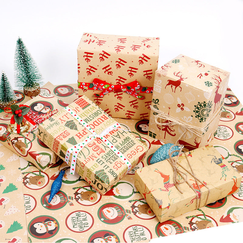 Christmas Character Kraft Gift Wrap