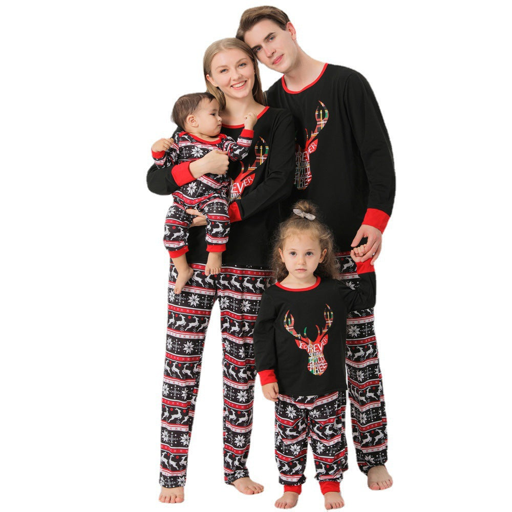 Family Black Reindeer Top & Fair Isle Trousers – image 5