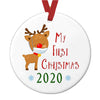 Painted MDF Christmas Tree Pendant – image 4