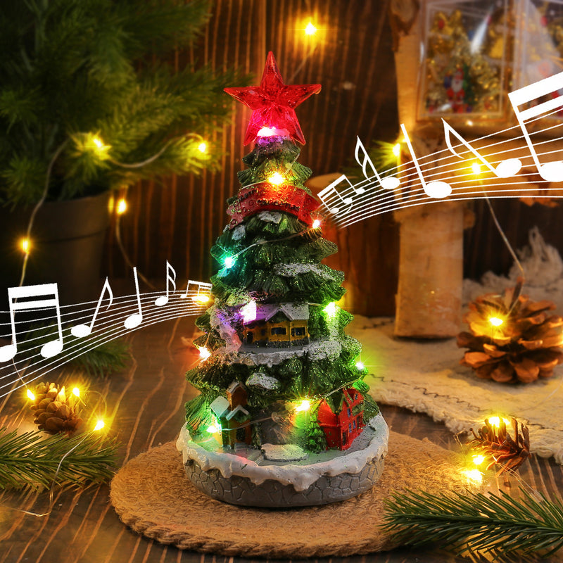 Light-Up Christmas Tree Music Box, 20 cm
