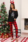 Women's Slogan Top & Plaid Christmas Pyjamas – image 6