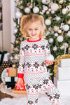 Family White Fair Isle Snowflake Christmas Pyjamas – image 4