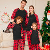 Family Black Raglan & Red Plaid Christmas Pyjamas