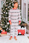 Family White Fair Isle Snowflake Christmas Pyjamas – image 2