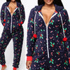 Women's Red Fair Isle Zip-Up Christmas Onesie – image 2