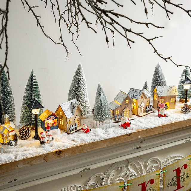 Light-Up Christmas Village Decoration Set