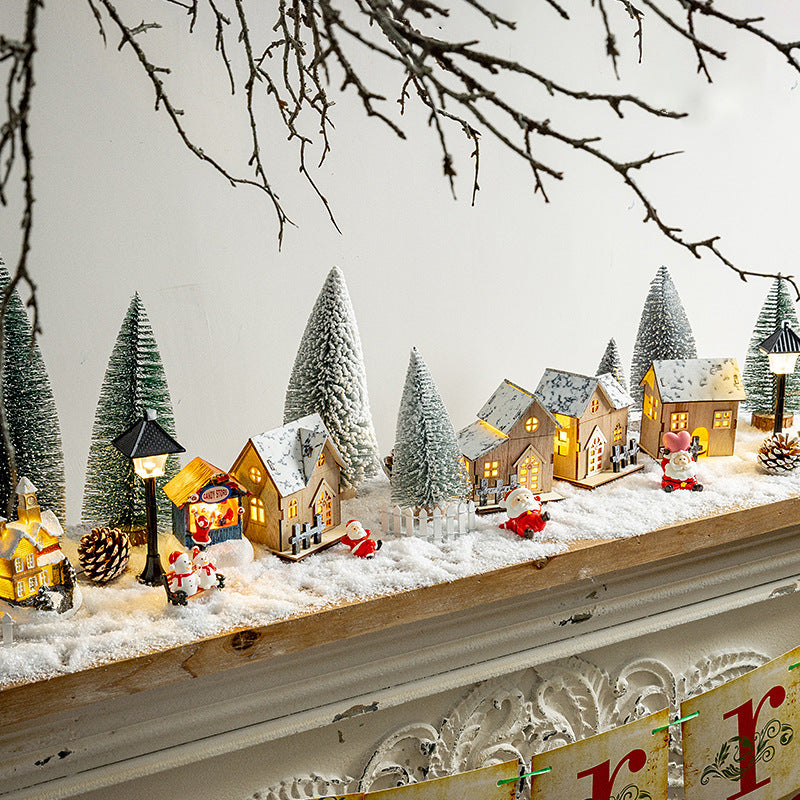Light-Up Christmas Village Decoration Set