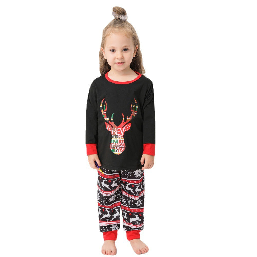 Family Black Reindeer Top & Fair Isle Trousers – image 2