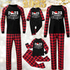 Family Christmas Santa Hat Raglan & Plaid Pyjamas
